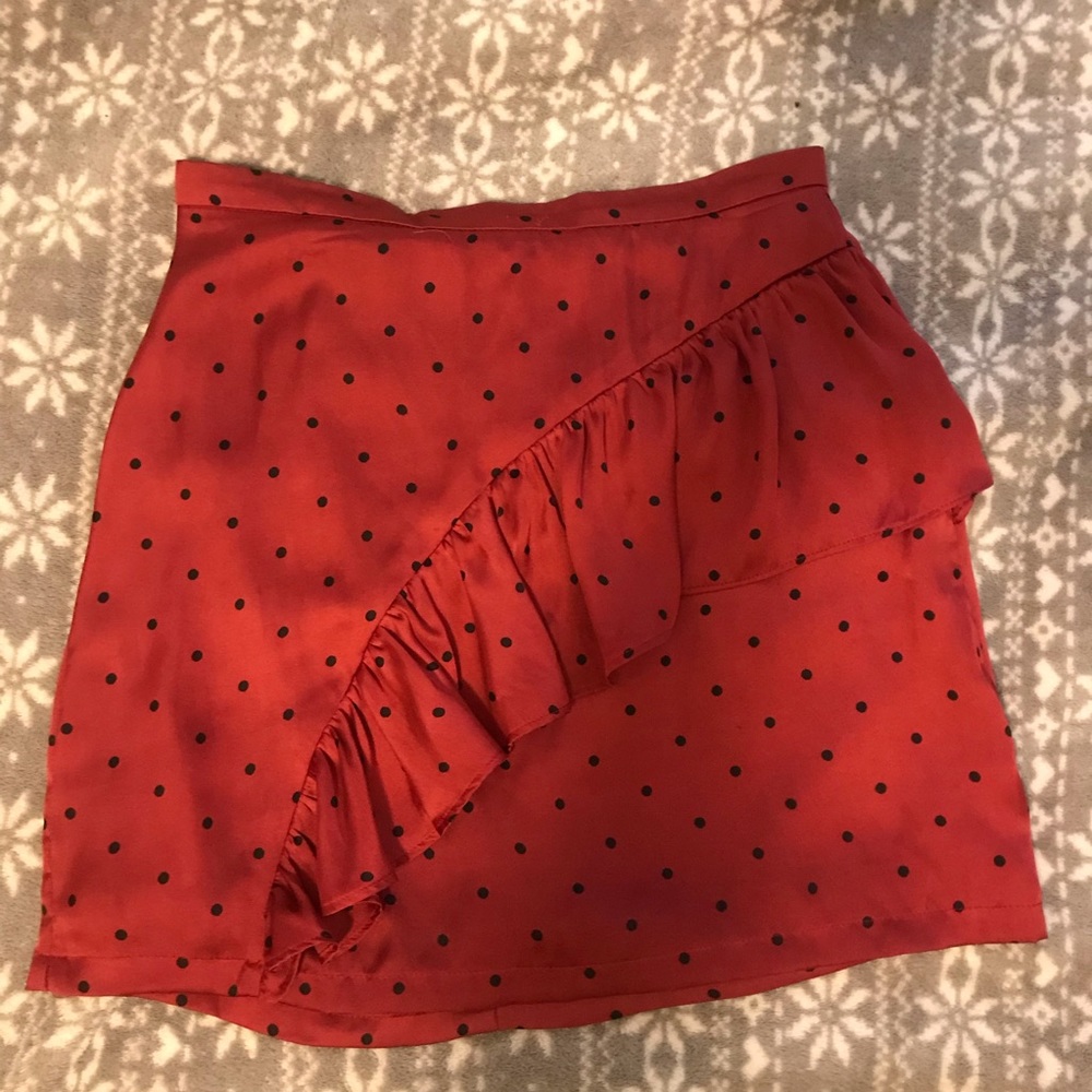 Polka dot mini skirt